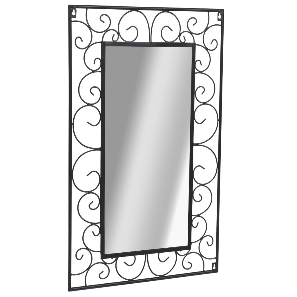 Berkfield Wall Mirror Rectangular 50x80 cm Black