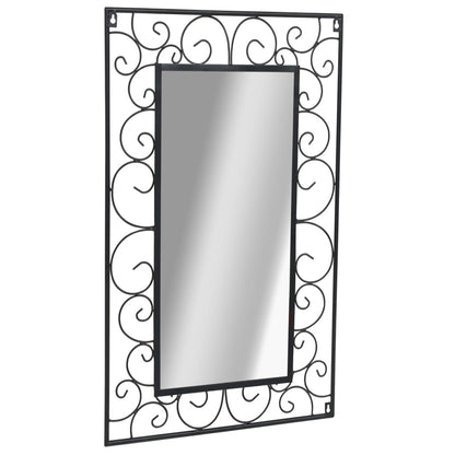 Berkfield Wall Mirror Rectangular 50x80 cm Black
