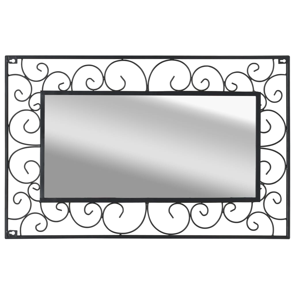 Berkfield Wall Mirror Rectangular 50x80 cm Black