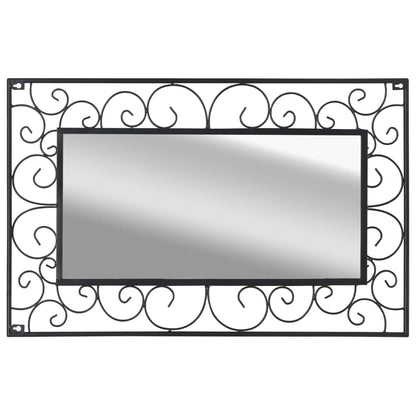 Berkfield Wall Mirror Rectangular 50x80 cm Black