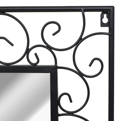 Berkfield Wall Mirror Rectangular 50x80 cm Black