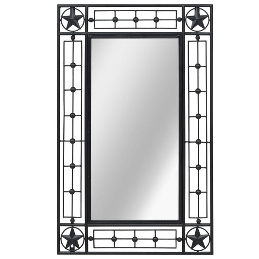 Berkfield Wall Mirror Rectangular 50x80 cm Black