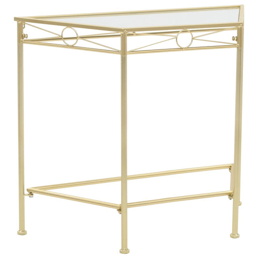 Berkfield Side Table Vintage Style Metal 87x34x73 cm Gold