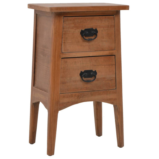 Berkfield Bedside Cabinet Solid Fir Wood 40x29x68 cm Brown