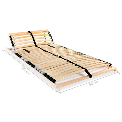 Berkfield Slatted Bed Base with 28 Slats 7 Zones 80x200 cm