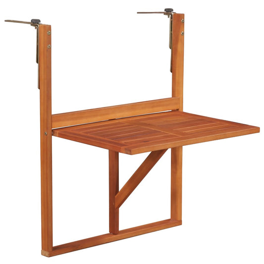 Berkfield Hanging Balcony Table 64.5x44x80 cm Solid Acacia Wood