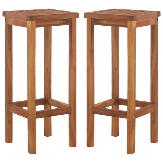 Berkfield Bar Chairs 2 pcs Solid Acacia Wood