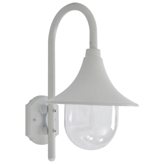 Berkfield Garden Wall Lamp E27 42 cm Aluminium White