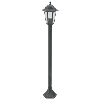Berkfield Garden Post Lights 6 pcs E27 110 cm Aluminium Dark Green