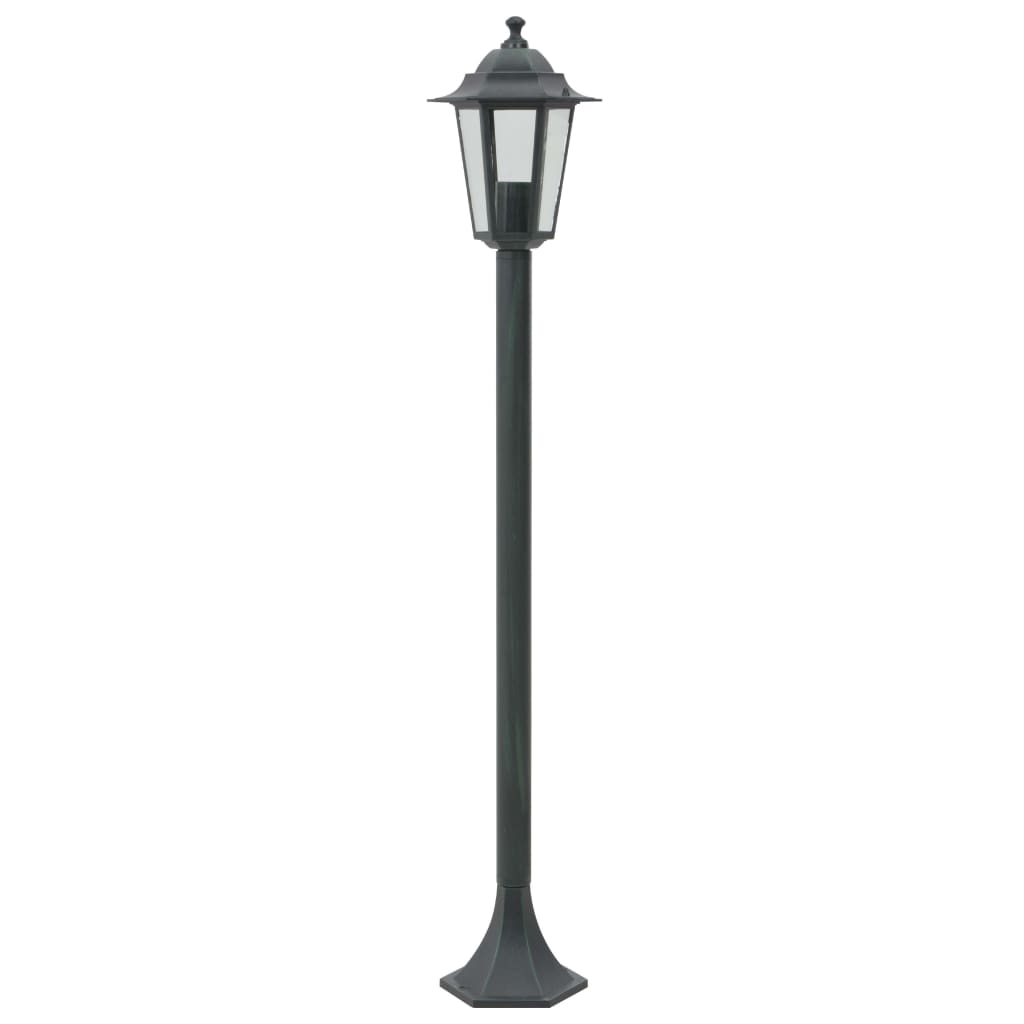 Berkfield Garden Post Lights 6 pcs E27 110 cm Aluminium Dark Green