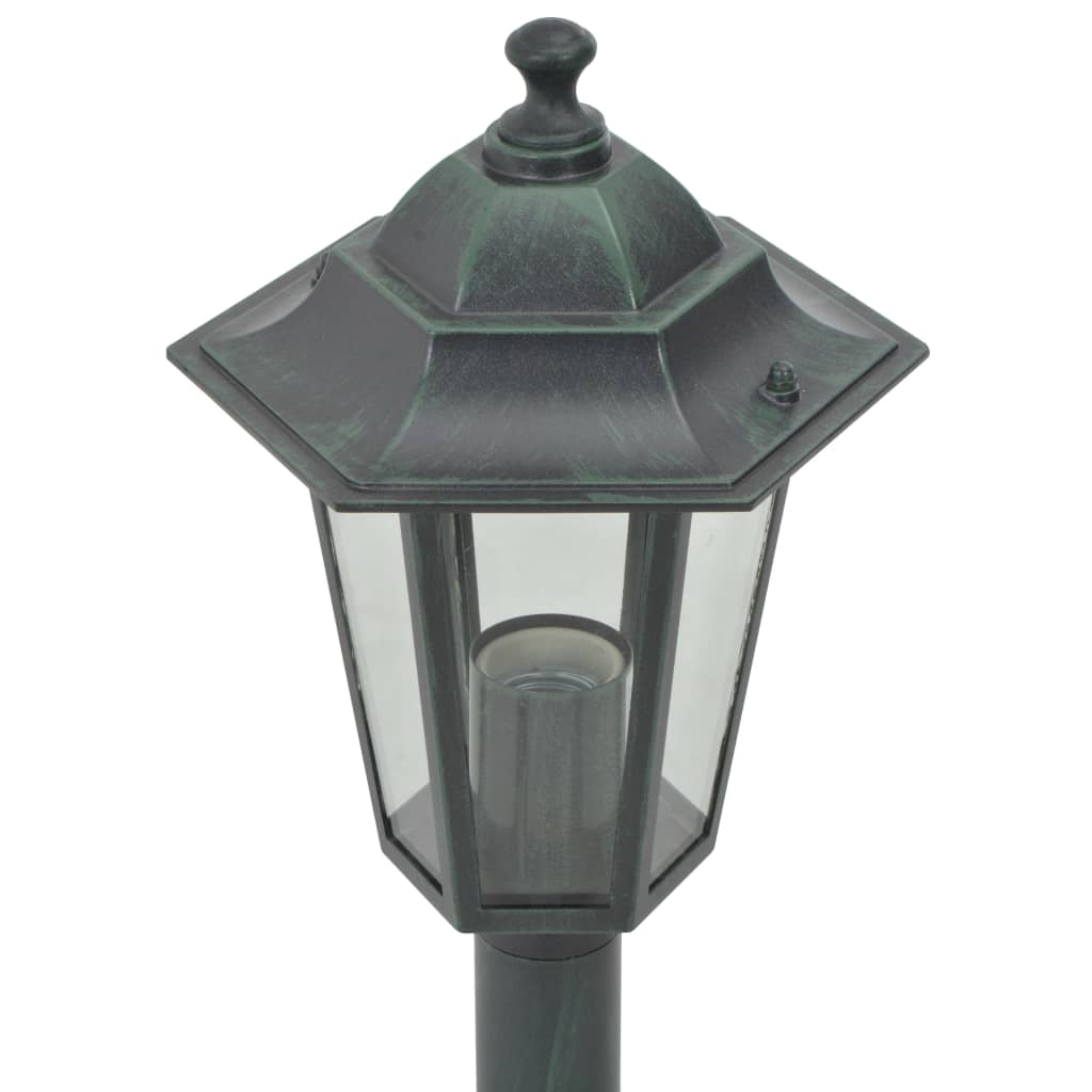 Berkfield Garden Post Lights 6 pcs E27 110 cm Aluminium Dark Green