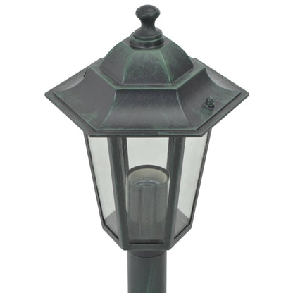 Berkfield Garden Post Lights 6 pcs E27 110 cm Aluminium Dark Green