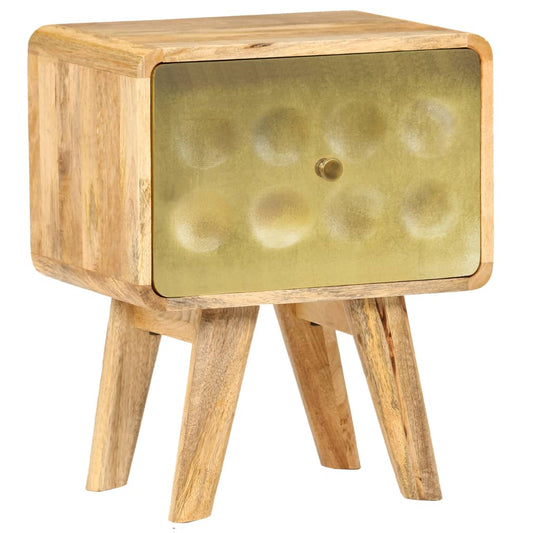 Berkfield Nightstand Solid Mango Wood 40x30x49 cm