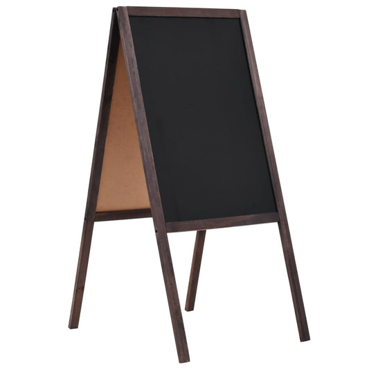 Berkfield Double-sided Blackboard Cedar Wood Free Standing 40x60 cm
