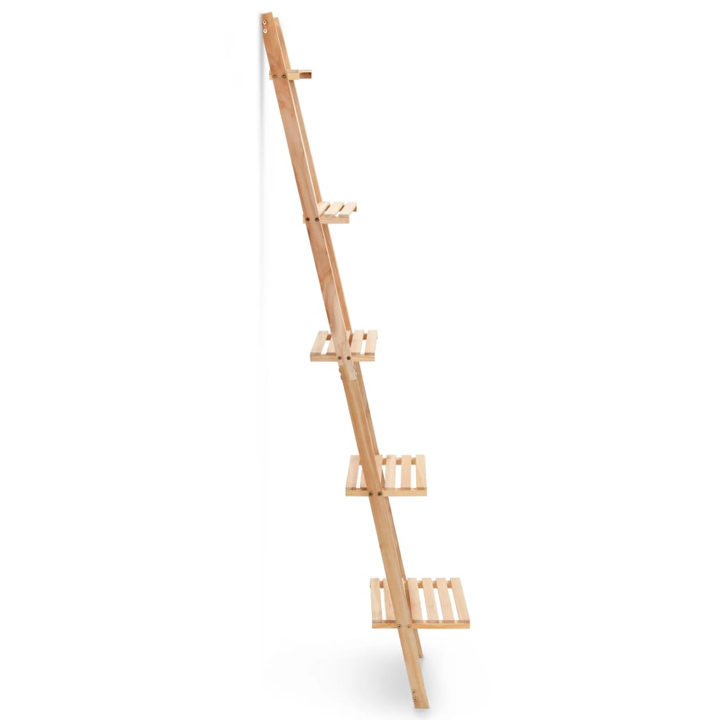 Berkfield Ladder Wall Shelf Cedar Wood 41.5x30x176 cm