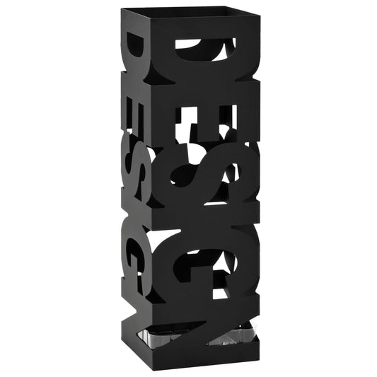 Berkfield Umbrella Stand Design Steel Black