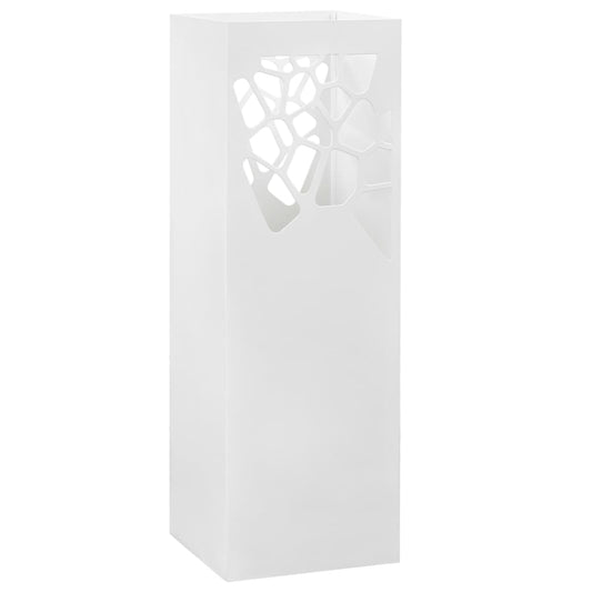 Berkfield Umbrella Stand Stones Steel White