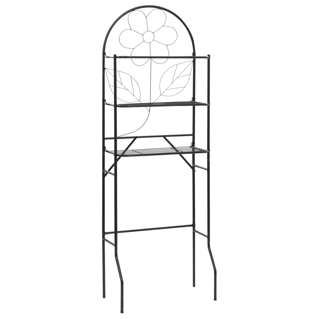 Berkfield Toilet Rack Black 60x33x174 cm