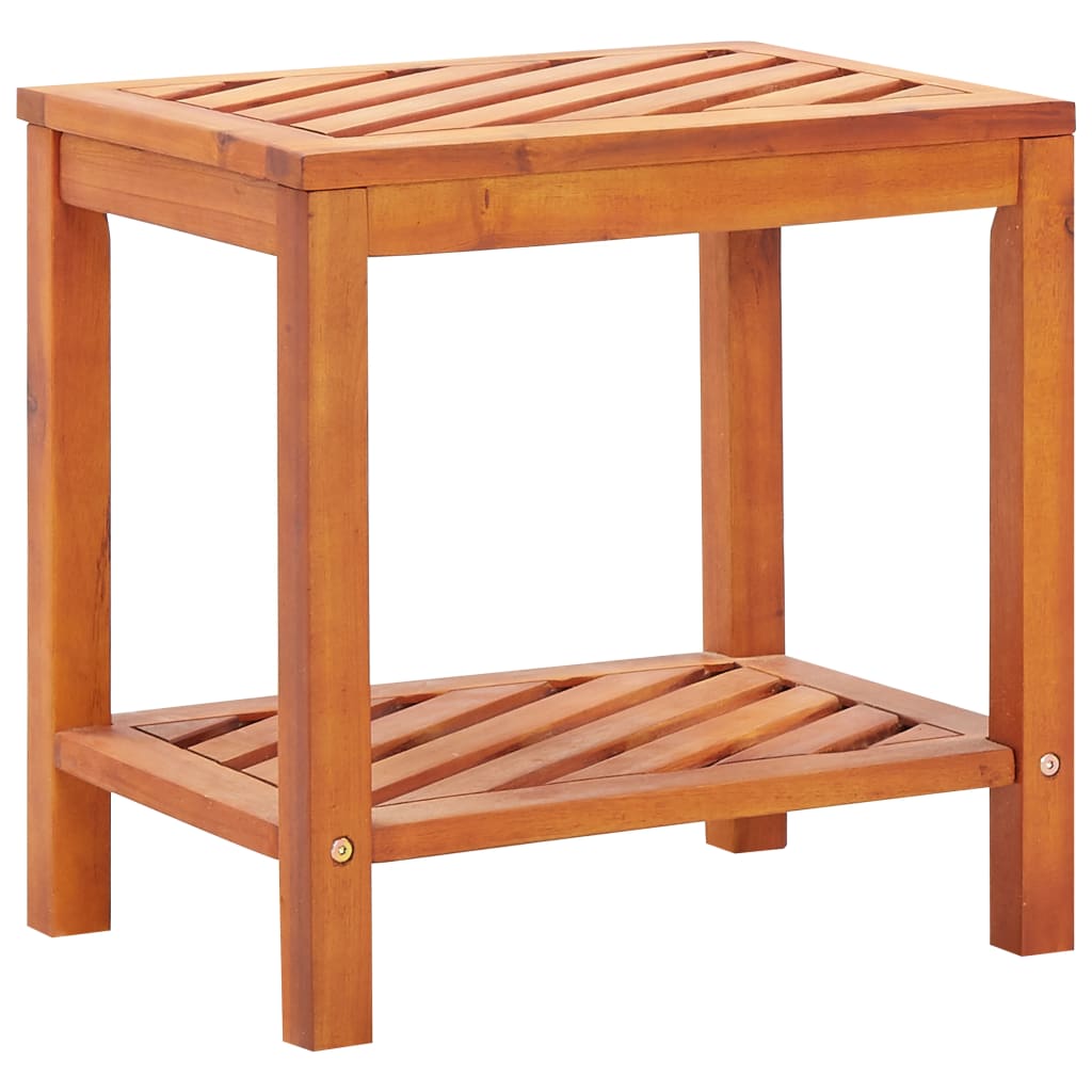 Berkfield Side Table Solid Acacia Wood 45x33x45 cm