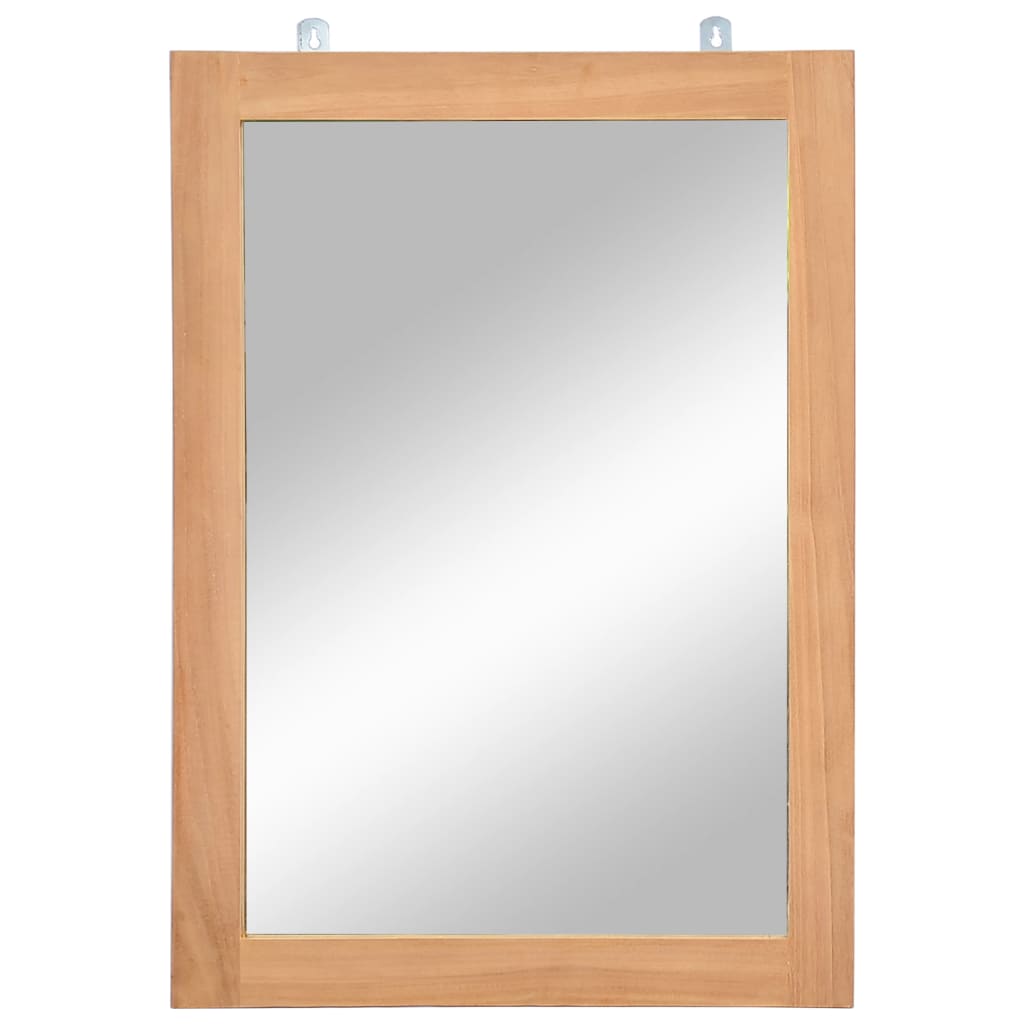 Berkfield Wall Mirror Solid Teak 50x70 cm