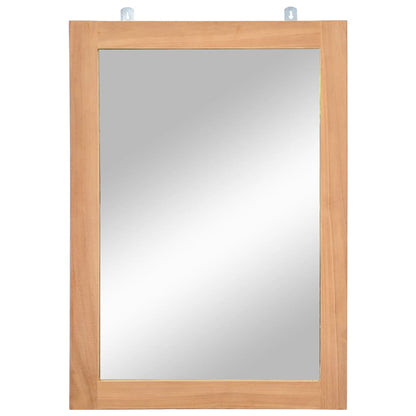 Berkfield Wall Mirror Solid Teak 50x70 cm