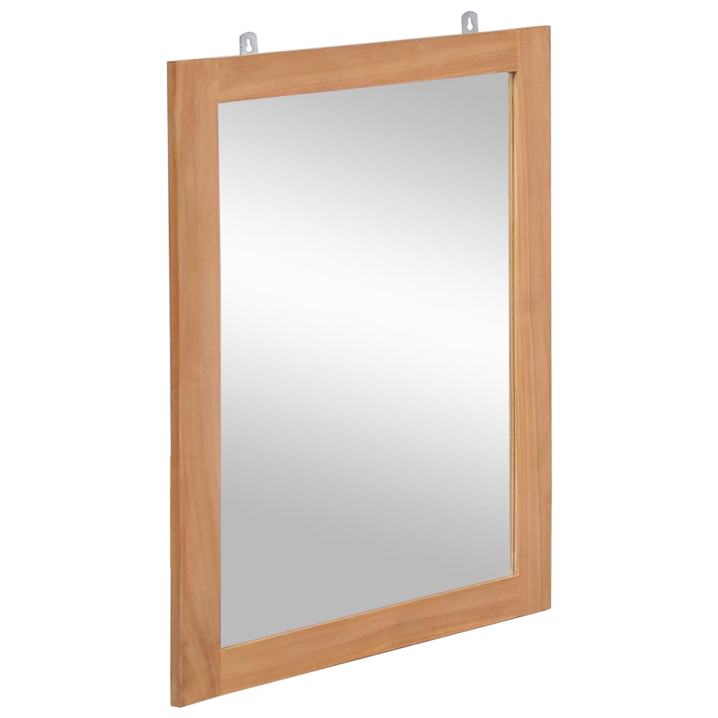 Berkfield Wall Mirror Solid Teak 50x70 cm