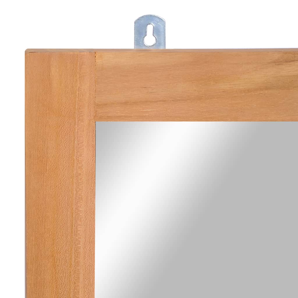 Berkfield Wall Mirror Solid Teak 50x70 cm