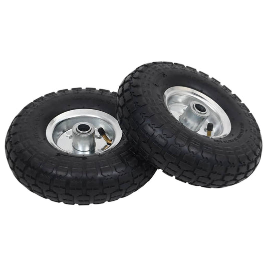 Berkfield Sack Truck Wheels 2 pcs Rubber 4.10/3.50-4 (260x83)