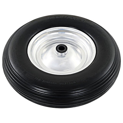 Berkfield Wheelbarrow Wheels 2 pcs with Axles Solid PU 4.00-8 390 mm