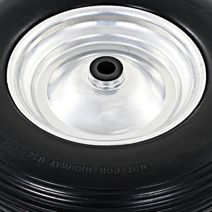 Berkfield Wheelbarrow Wheels 2 pcs with Axles Solid PU 4.00-8 390 mm