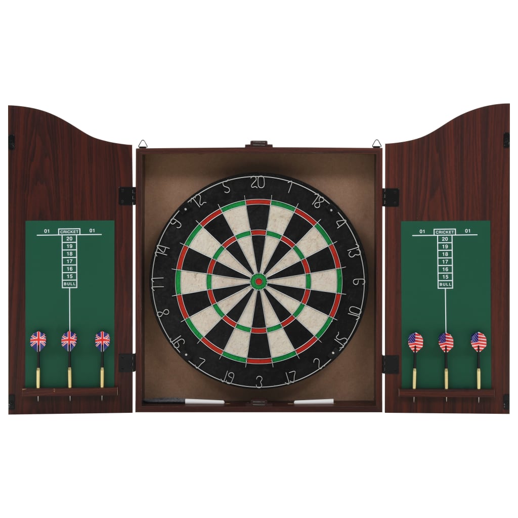 Berkfield Professional Dart Set with Dartboard and Cabinet Sisal Steel