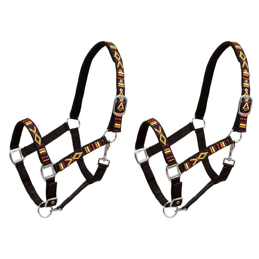 Berkfield Head Collars 2 pcs for Horse Nylon Size Pony Black