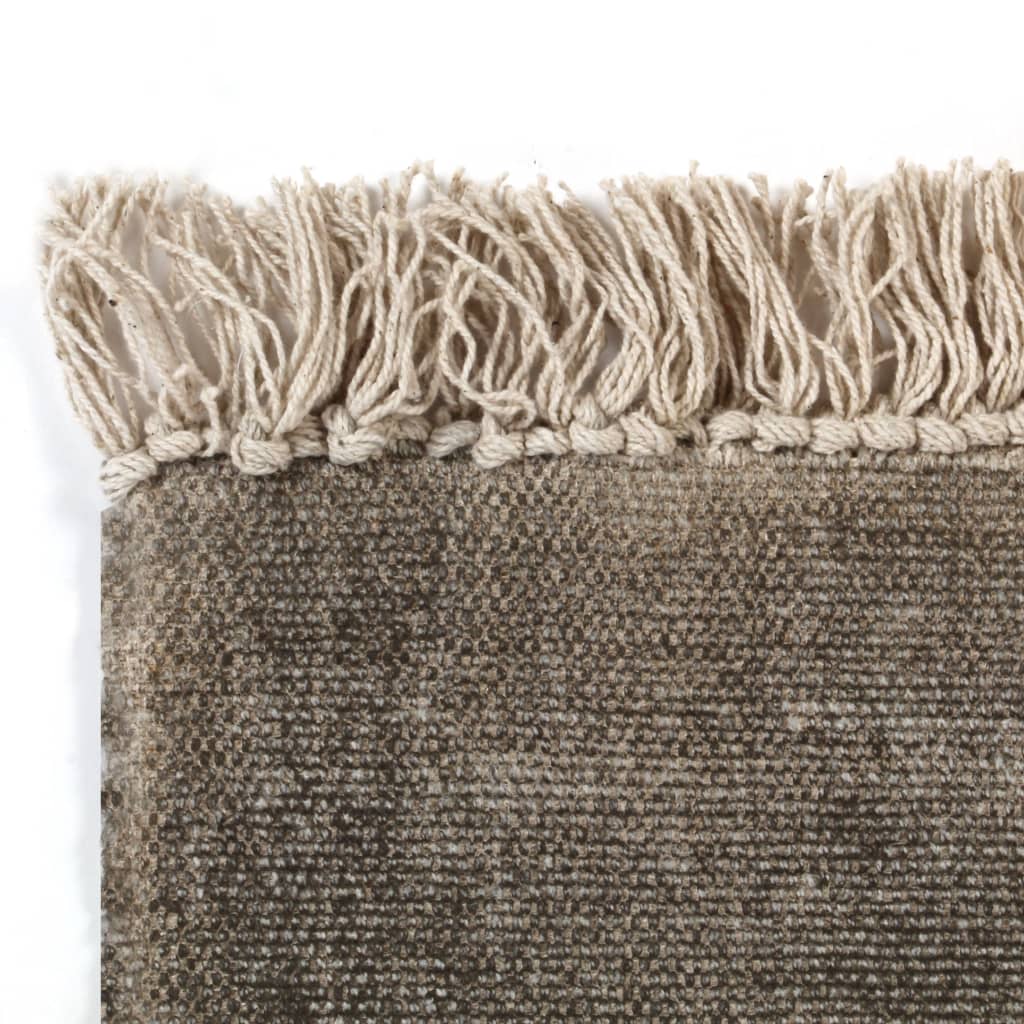 Berkfield Kilim Rug Cotton 200x290 cm Taupe