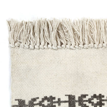 Berkfield Kilim Rug Cotton 120x180 cm with Pattern Grey/Pink
