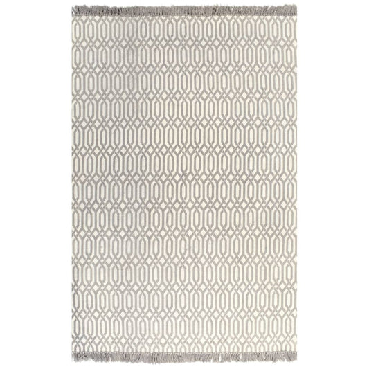 Berkfield Kilim Rug Cotton 120x180 cm with Pattern Taupe