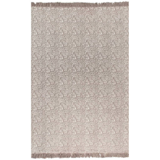 Berkfield Kilim Rug Cotton 160x230 cm with Pattern Taupe