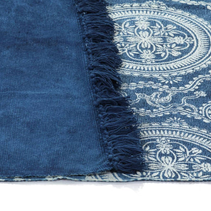 Berkfield Kilim Rug Cotton 160x230 cm with Pattern Blue