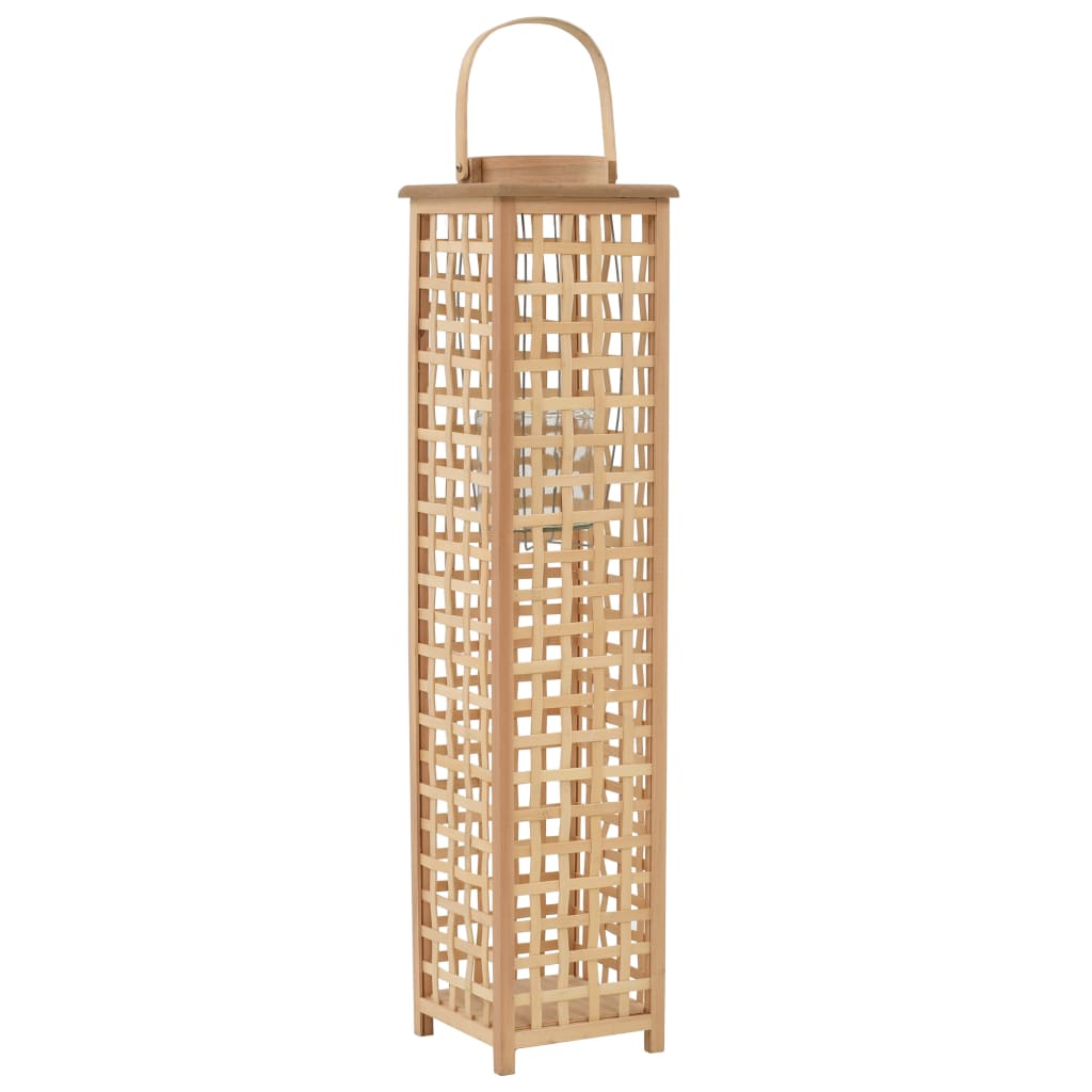 Berkfield Hanging Candle Lantern Holder Bamboo Natural