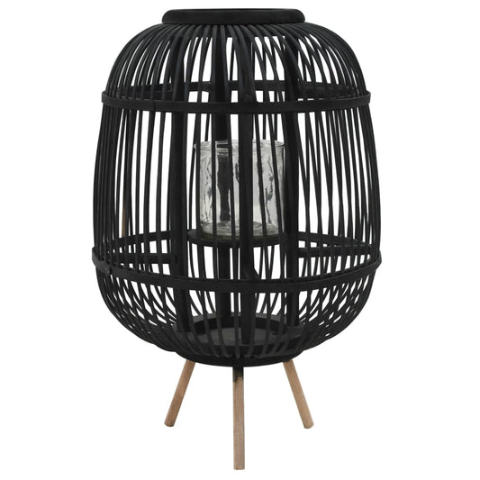 Berkfield Freestanding Candle Lantern Holder Bamboo Black