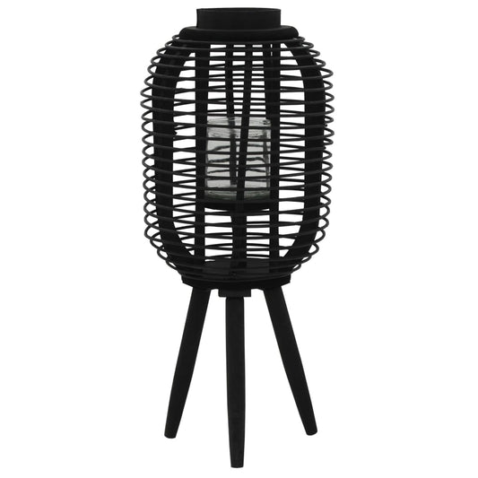 Berkfield Freestanding Candle Lantern Holder Bamboo Black