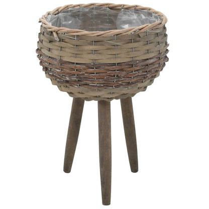Berkfield Planter 3 pcs Wicker with PE Lining