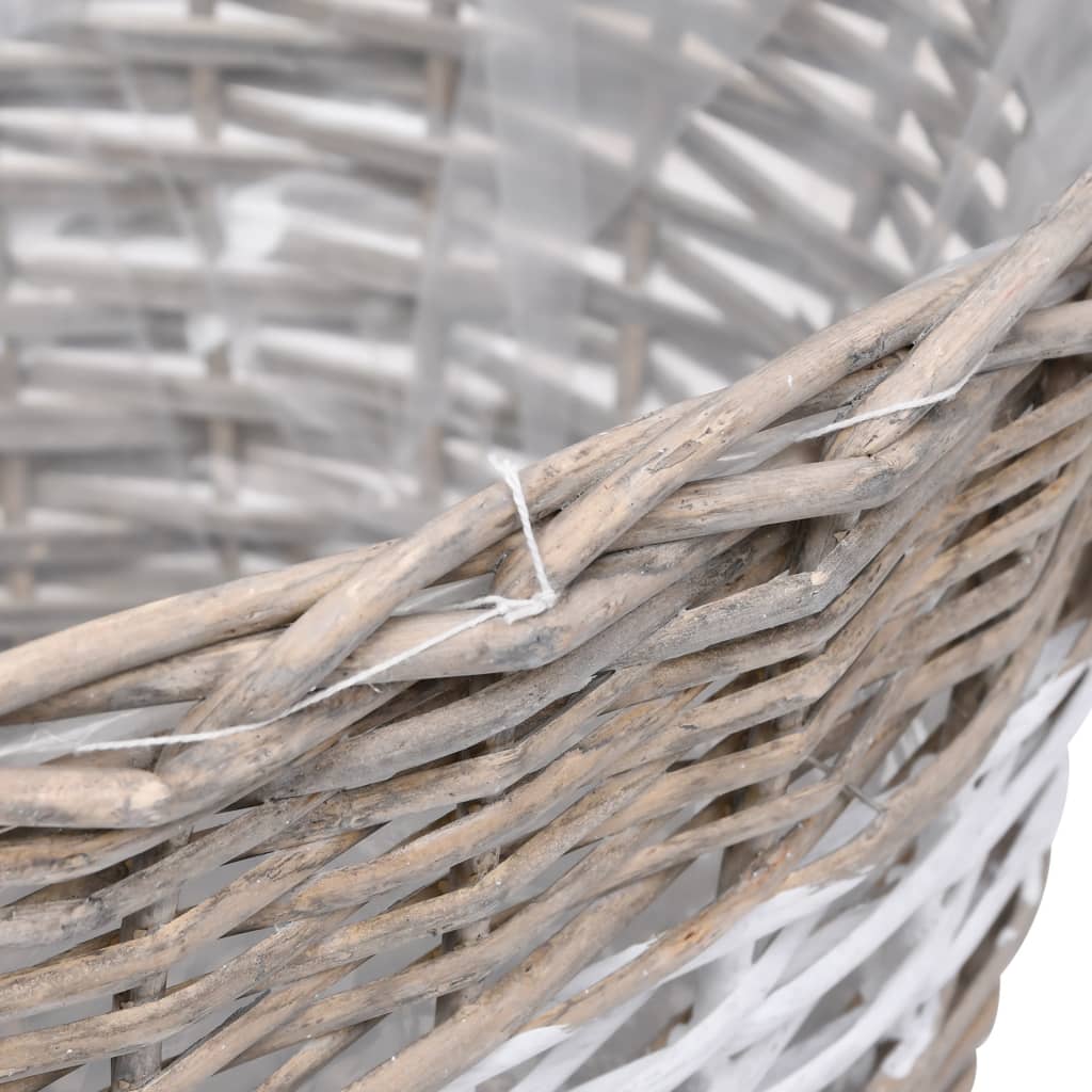 Berkfield Raised Bed 3 pcs Wicker with PE Lining