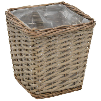 Berkfield Raised Bed 3 pcs Wicker with PE Lining