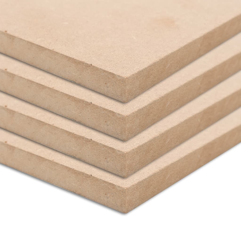 Berkfield 4 pcs MDF Sheets Square 60x60 cm 25 mm
