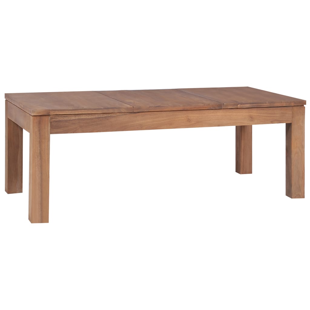 Berkfield Coffee Table Solid Teak Wood with Natural Finish 110x60x40 cm