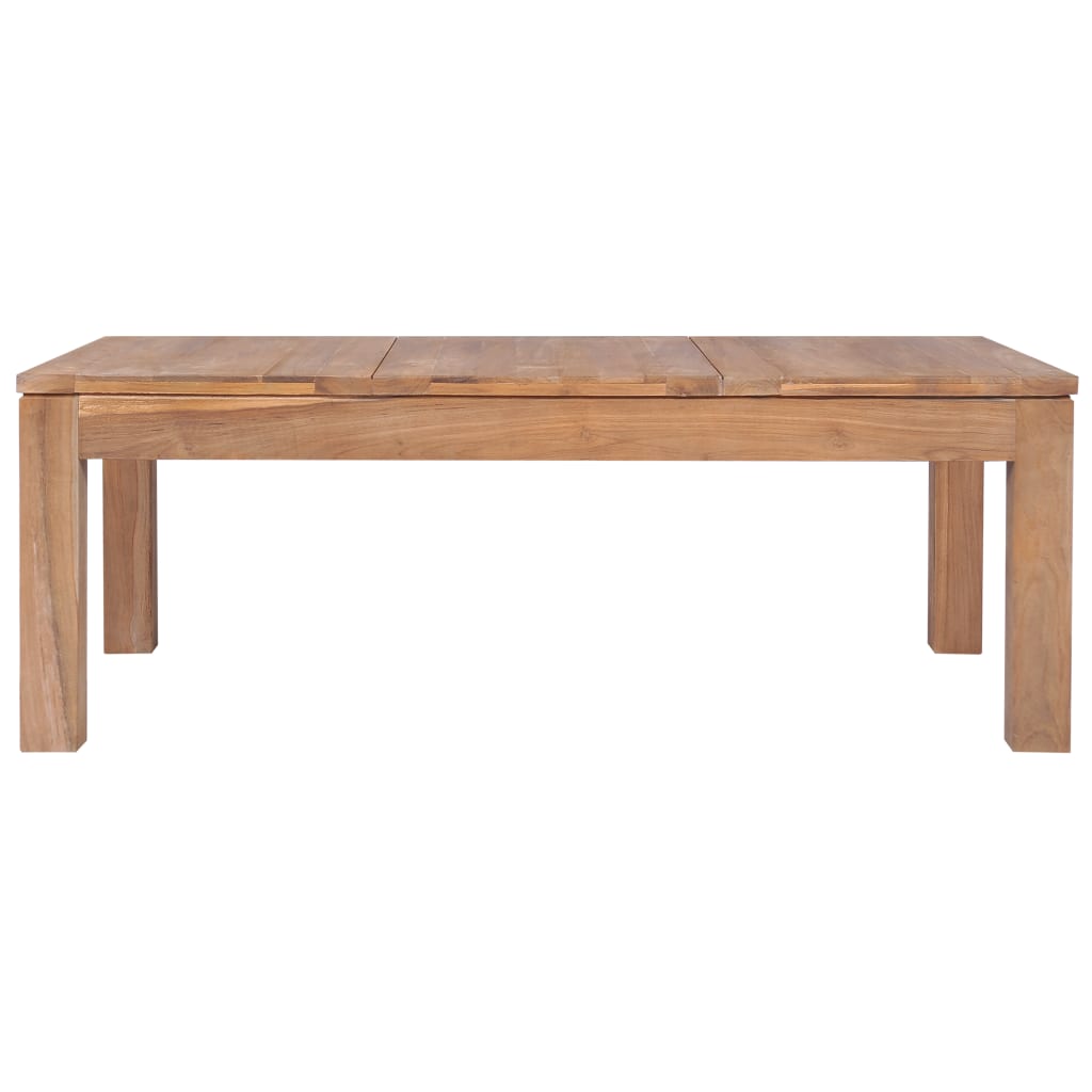 Berkfield Coffee Table Solid Teak Wood with Natural Finish 110x60x40 cm