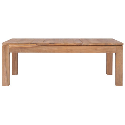 Berkfield Coffee Table Solid Teak Wood with Natural Finish 110x60x40 cm