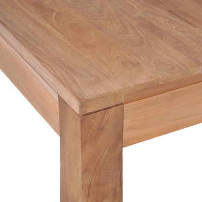 Berkfield Coffee Table Solid Teak Wood with Natural Finish 110x60x40 cm