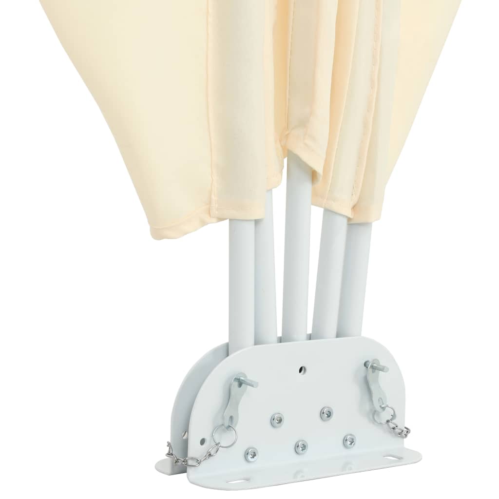 Berkfield Collapsible Terrace Side Awning Cream 240x160 cm