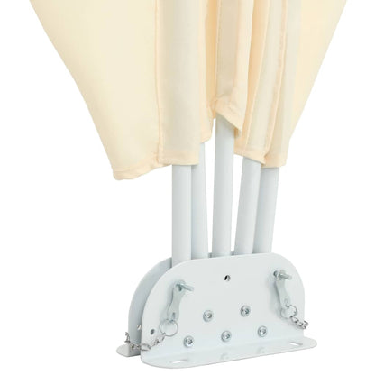 Berkfield Collapsible Terrace Side Awning Cream 240x160 cm